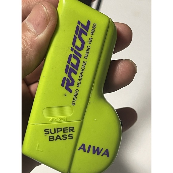 Very rare Aiwa AM headphone radio model HR-RS60 Green...